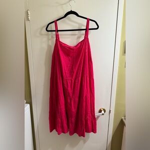 Old Navy Hot pink summer dress with small textured dots